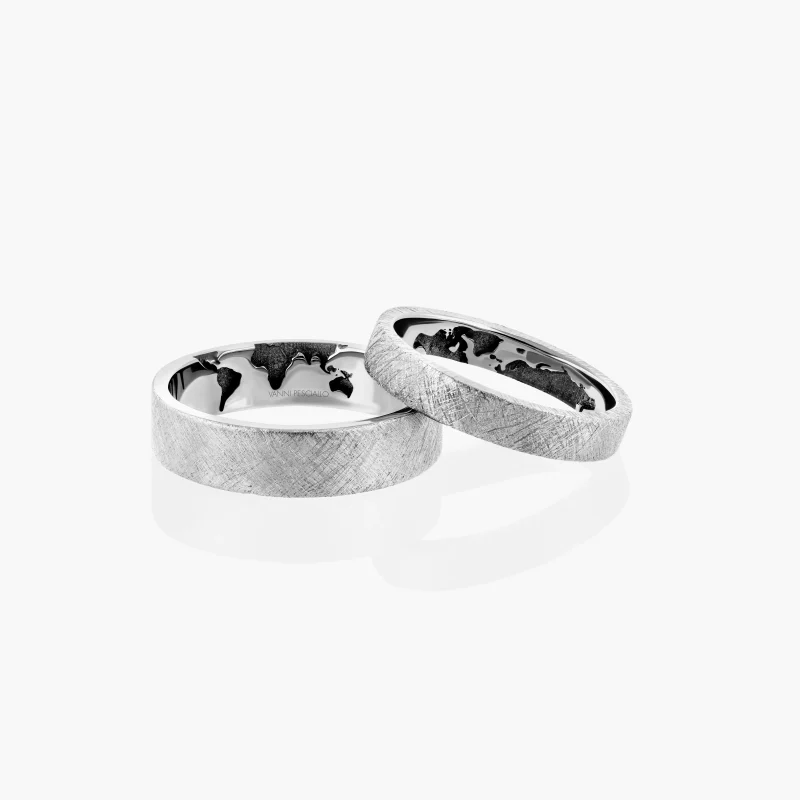 Fedi Mondo in oro bianco 18kt