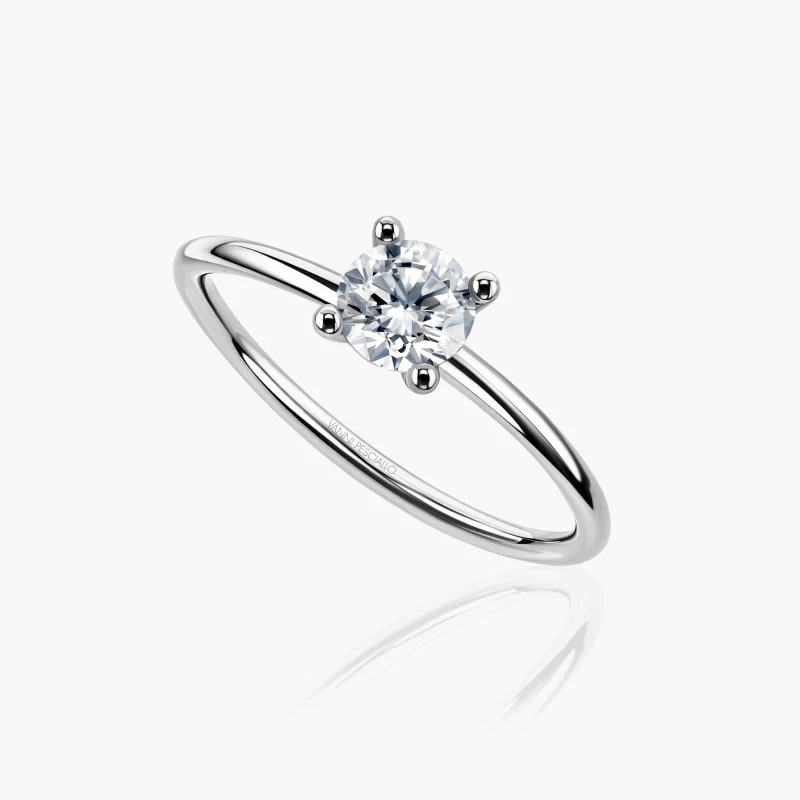 Anello Voltige Solo, taglio brillante in oro bianco 18kt