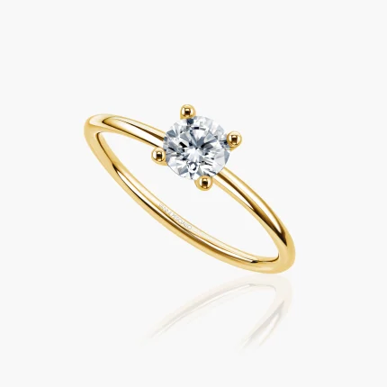 Anello Voltige Solo, taglio brillante in oro giallo 18kt