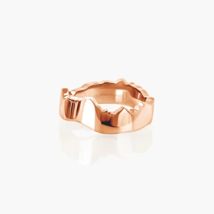 Swiss Mountain Été wedding rings in 18kt rose gold