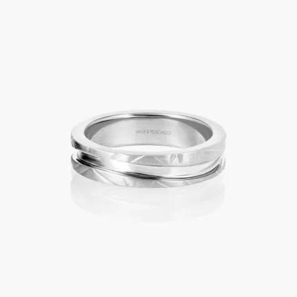 Sillage Rocky wedding rings in 18kt white gold