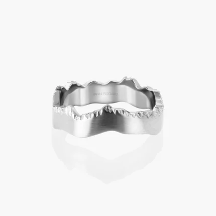 Swiss Mountain Hiver wedding rings in 18kt white gold