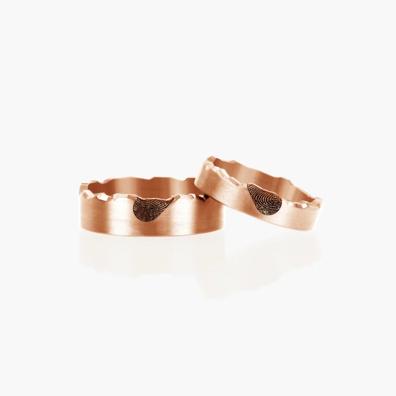 Fedi Heart Crack of Love in oro rosa 18kt