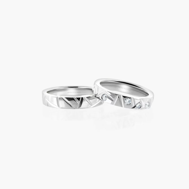 Fedi Trigon Diamanti in oro bianco 18kt
