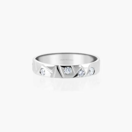 Trigon Diamonds wedding rings in 18kt white gold