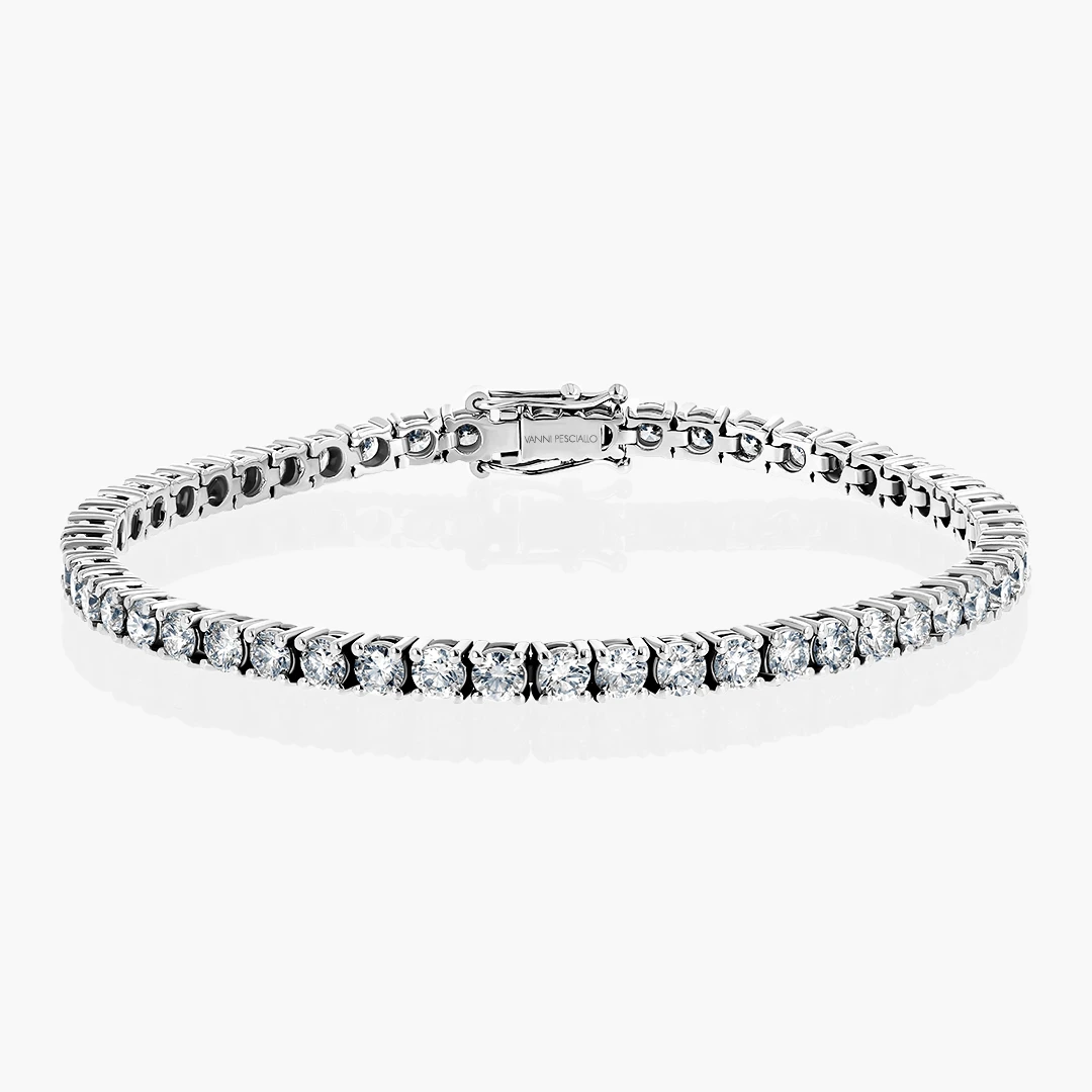 Bracciale tennis con diamanti in oro bianco 18 kt – Classic Tennis, Vanni Pesciallo Bracciale tennis con diamanti in oro bianco 18 kt – Classic Tennis, Vanni Pesciallo